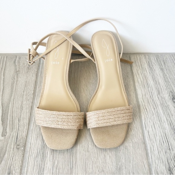 NWOB Joie Women’s Lila Straw Jute Wedge Sandal Ankle Strap 10 - Picture 2 of 7